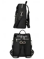 Women's leopard print fabric patchwork backpack, can be carried on one shoulder, with multiple zippers, perfect for school, travel and casual outings