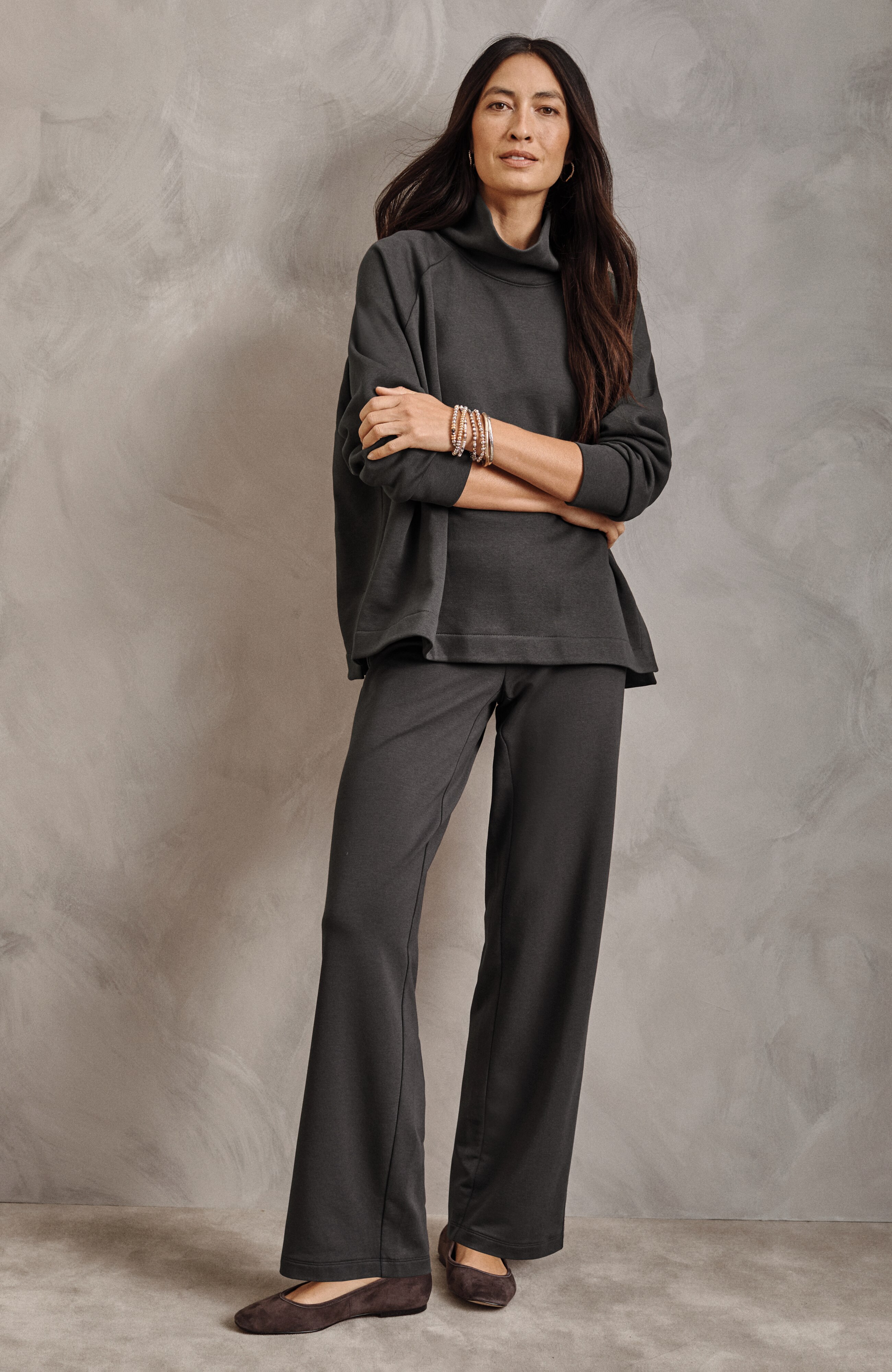 Pure Jill Affinity Pull-On Wide-Leg Pants