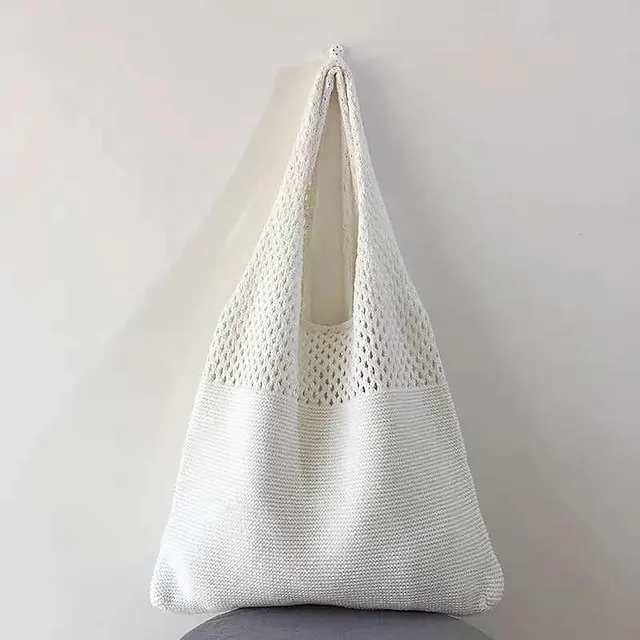 Women's Girls' Tote Shoulder Bag Polyester Shopping Daily Holiday Solid Color