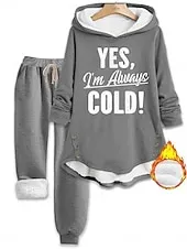 Women's Daily Hoodie Long Sleeve Hooded Graphic Letter Drawstring Print Casual Daily Black Pink Blue Fall Loose Fit