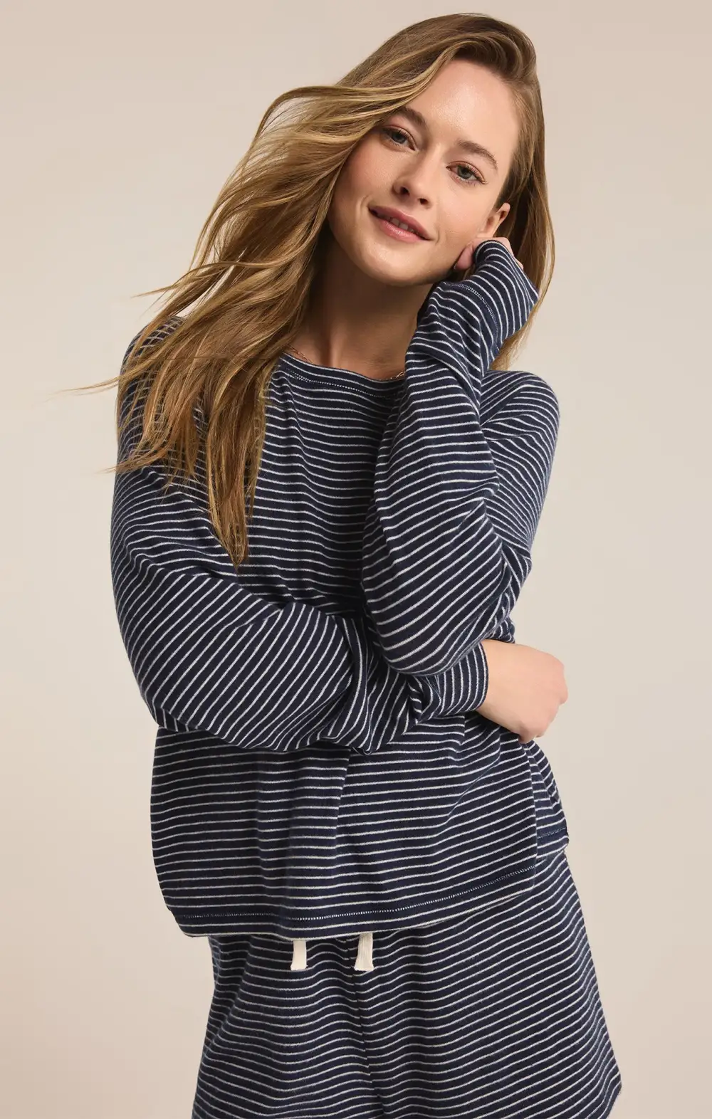 Staying In Stripe Long Sleeve Top