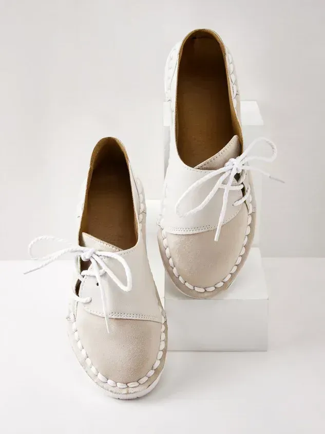 Women's Casual Vintage Round Toe Flats All Season Shoes
