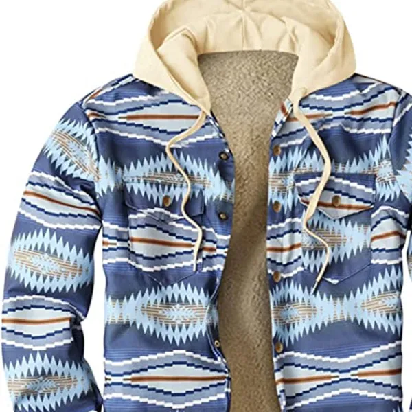 Mens Vintage Graphic Fleece Jacket