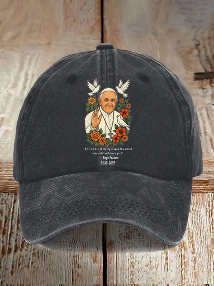 Men And Women's A Little Bit Of Mercy Makes The World Less Cold And More Just 1936-2025 Washed Baseball Cap