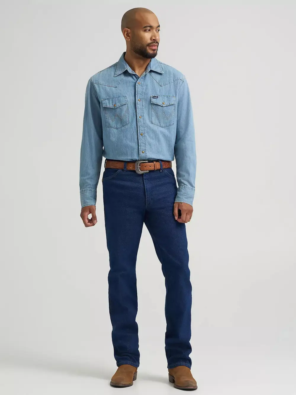 WRANGLER COWBOY CUT NAVY STRETCH SLIM FIT JEAN IN NAVY