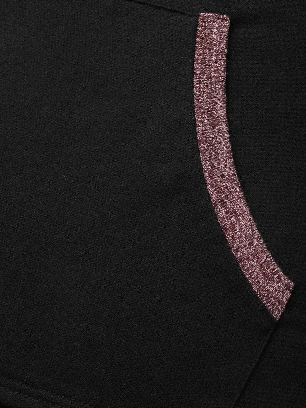 Striped Contrast Pocket Raglan Sleeve High Low Hem Sweatshirt