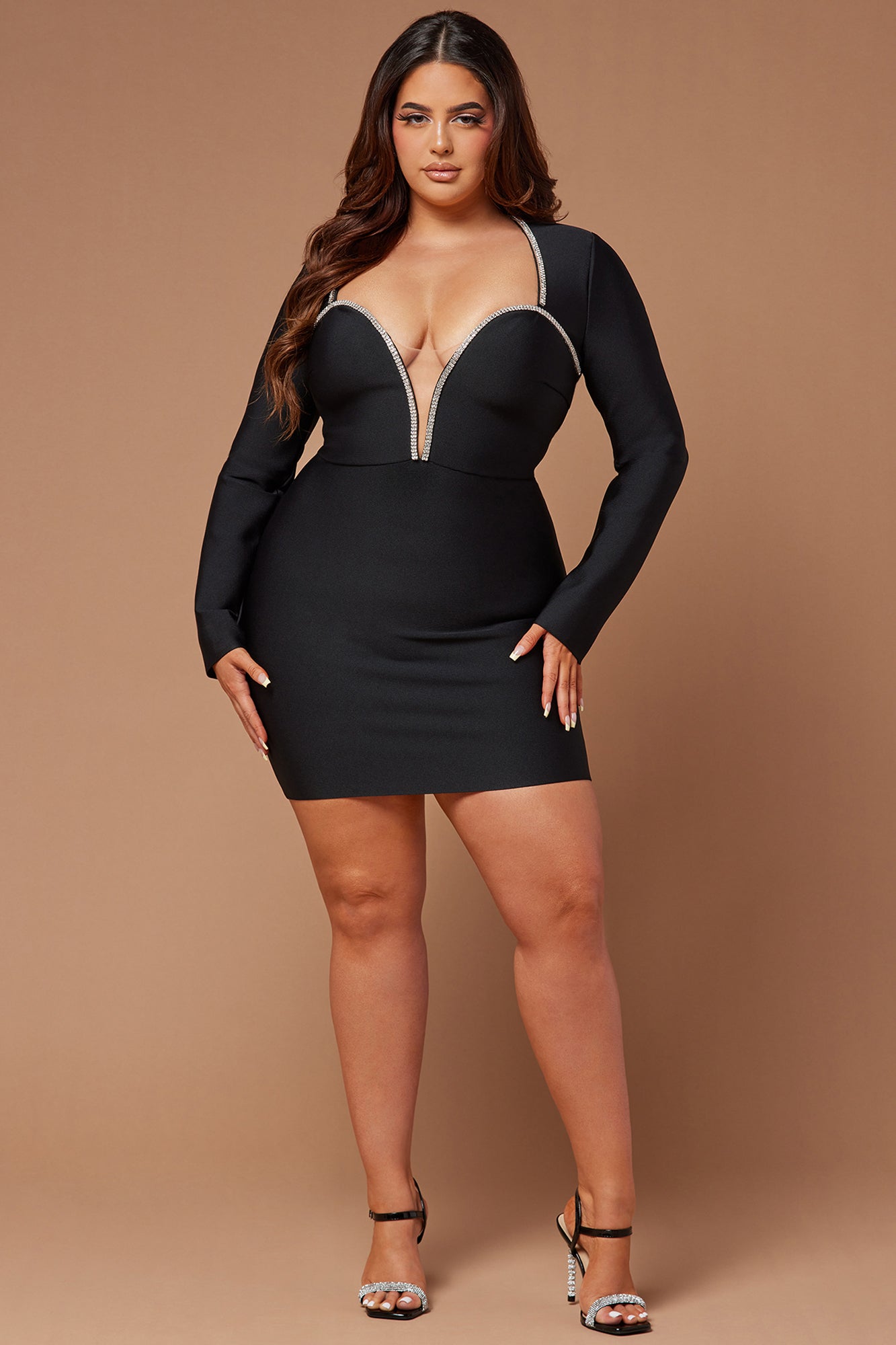 London Lights Bandage Mini Dress - Black