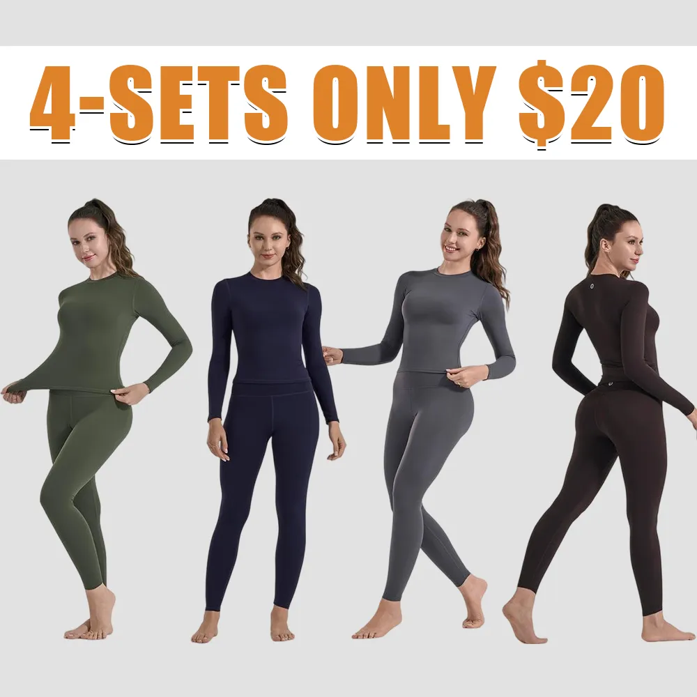 Women's Solid Long Sleeve Tee & High Waist Leggings Sportswear Set