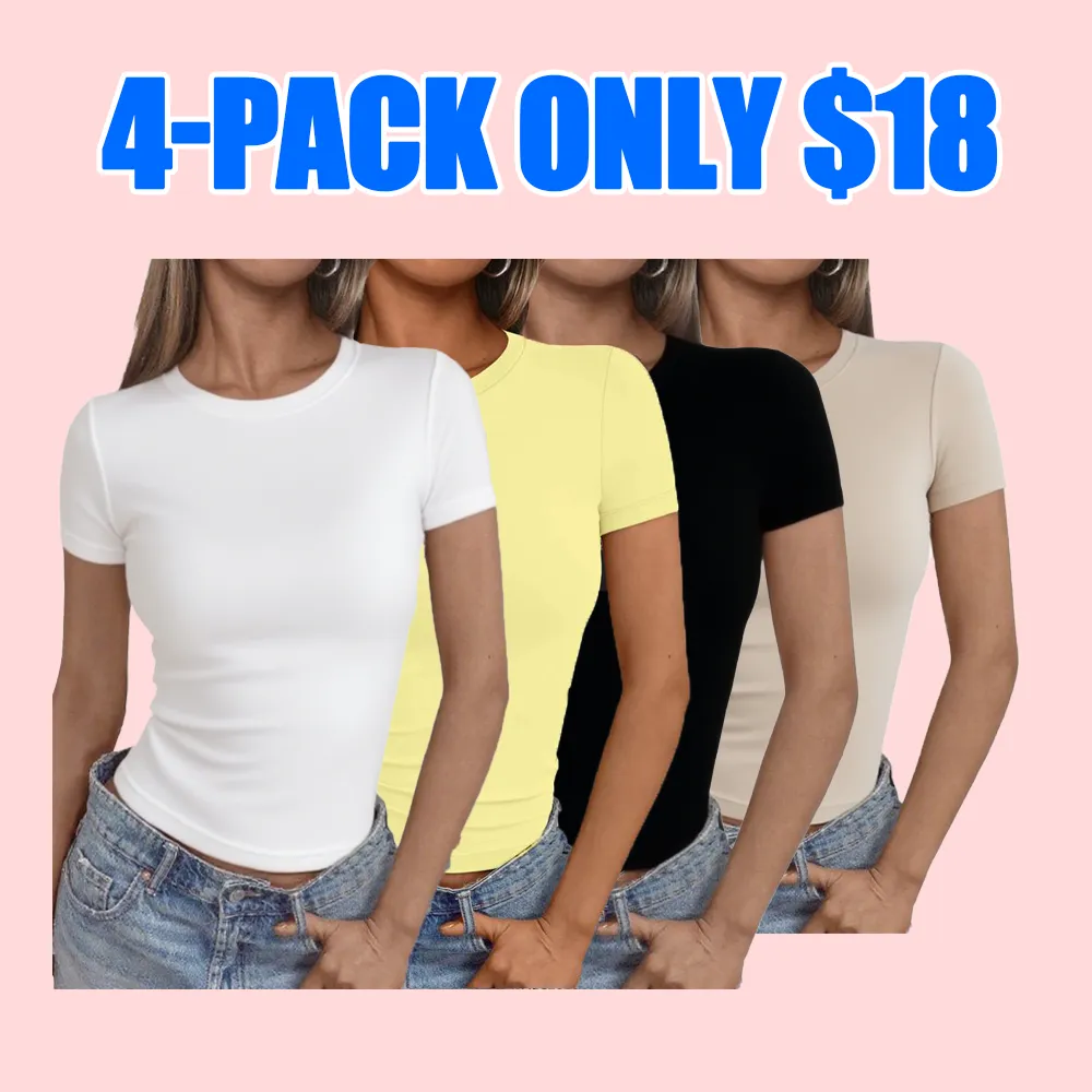 Women's Slim Fit Crop Top – Casual Y2K Streetwear Tee for Summer