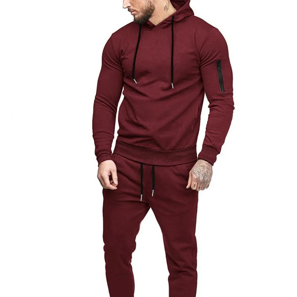 Men's Tracksuit 2 Pack Hooded Athletic Sweatsuits