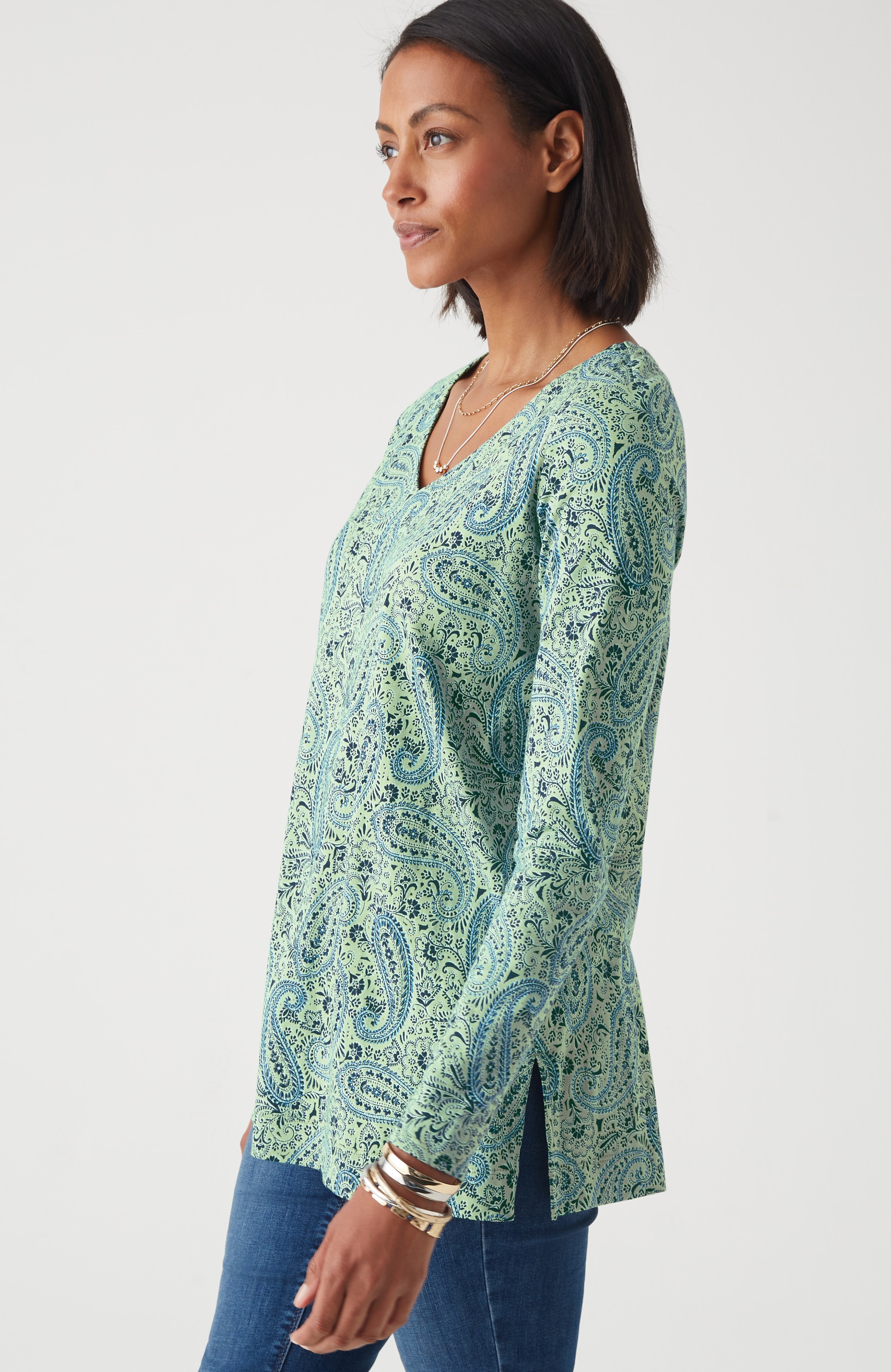 Simply Supima® Side-Slit Tunic