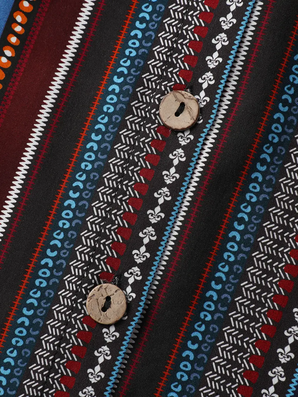 Colorful Stripe Button-Down Shirt