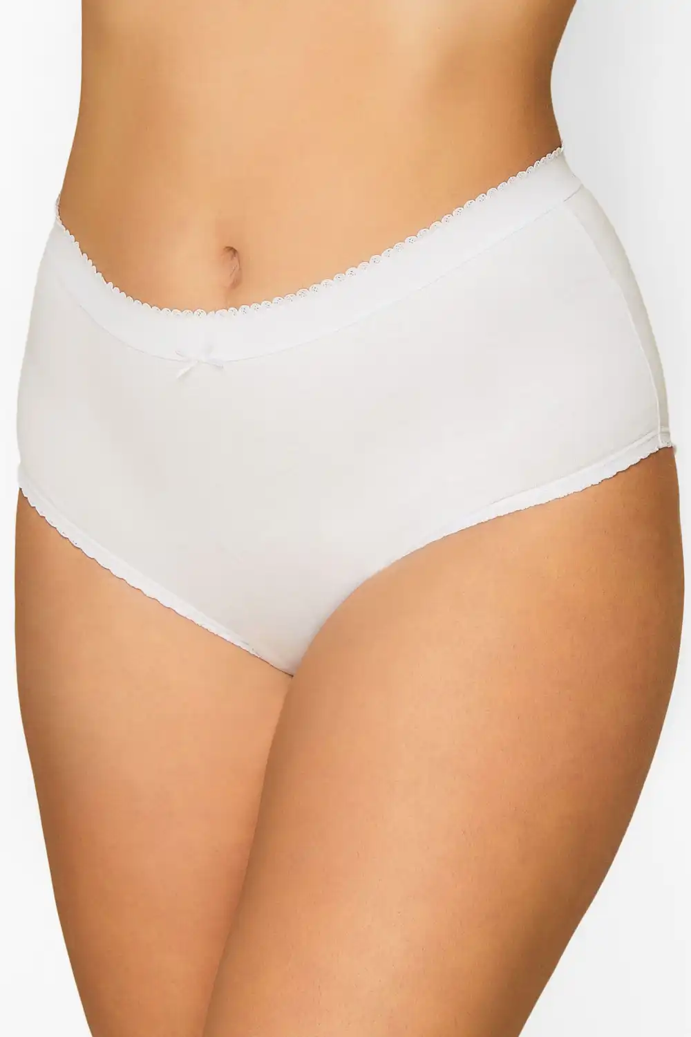 YOURS 5 PACK Curve Black Cotton High Waisted Full Briefs