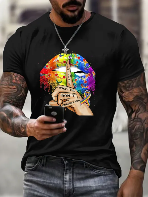 Don T Judge What You Don T Understand LGBT Pride Lips T Shirt