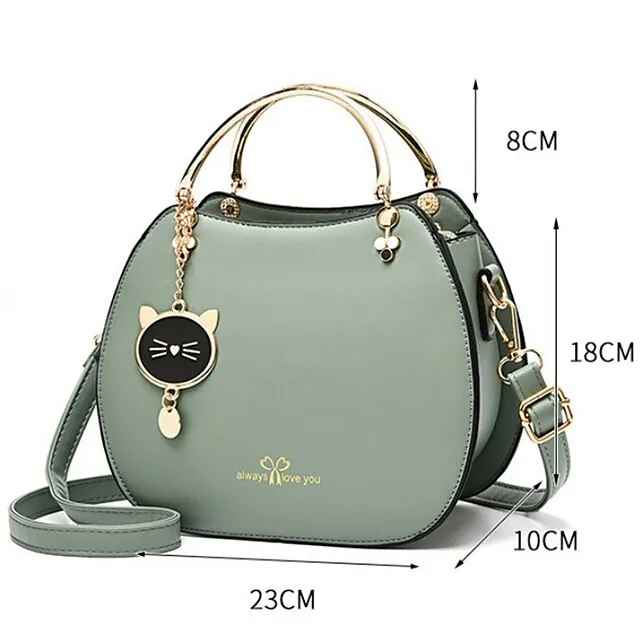 Women's Handbag Crossbody Bag Shoulder Bag PU Leather Daily Pendant Solid Color naturals Black Pink