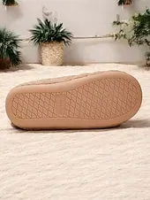 Cozy Fleece Lined Indoor Slippers with Non-Slip Sole – Warm Plush Home Shoes for Women