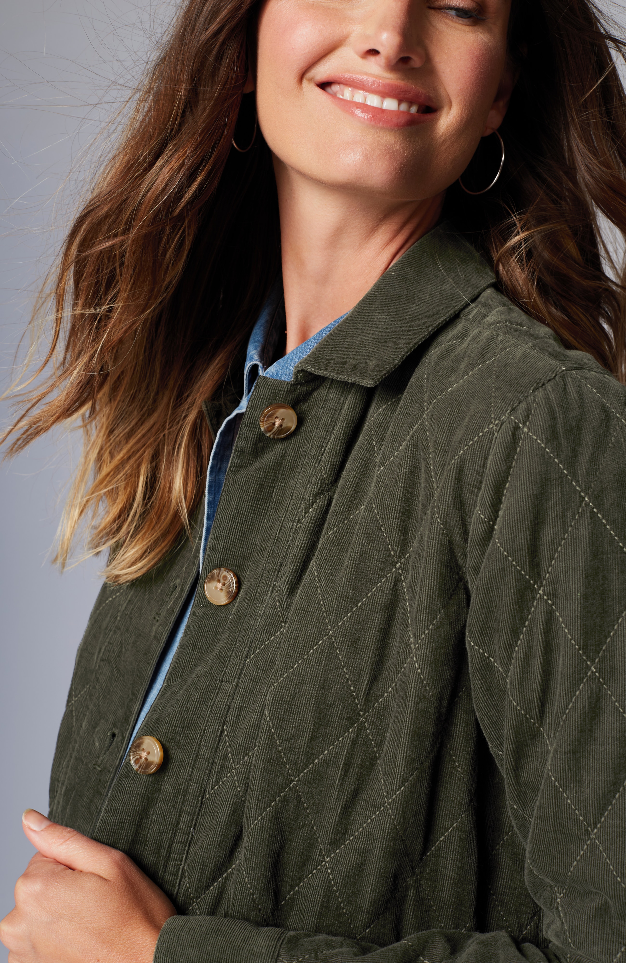 Quilted-Cord Barn Jacket