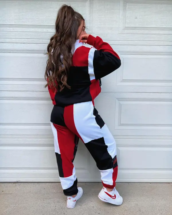 Dark red 2 piece set tops and bottoms how perfect and cozy piece for your Halloween day