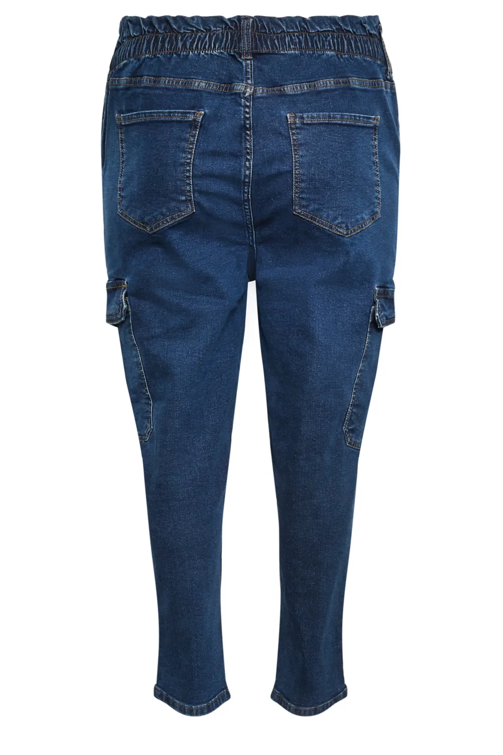 YOURS Curve Black Cargo Mom Jeans