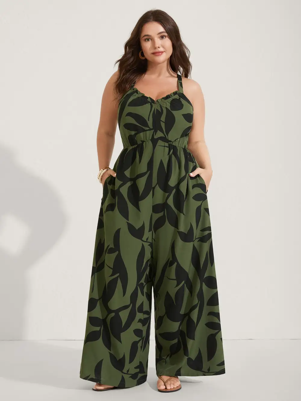 Silhouette Floral Print Sweetheart Jumpsuit