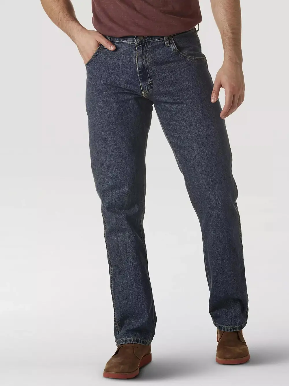 WRANGLER RUGGED WEAR RELAXED FIT MID RISE JEAN IN MEDITERRANEAN