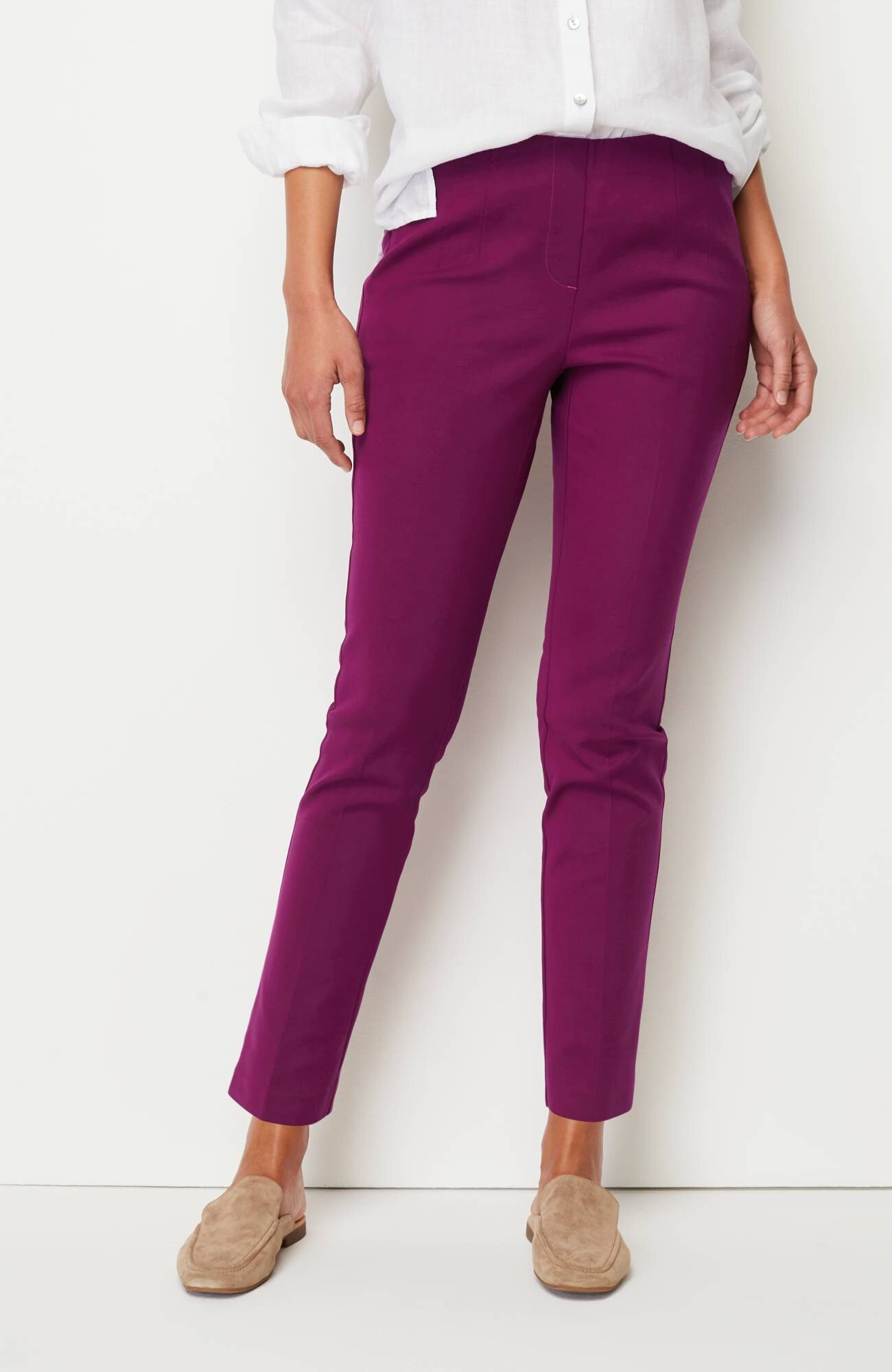 Versatile Cotton-Stretch Slim-Leg Pants