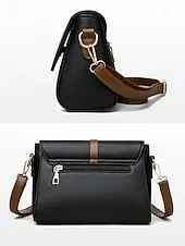 Women's Classic Flap Shoulder Bag with Adjustable Strap - Stylish and Versatile Perfect for Work or Casual Outfits