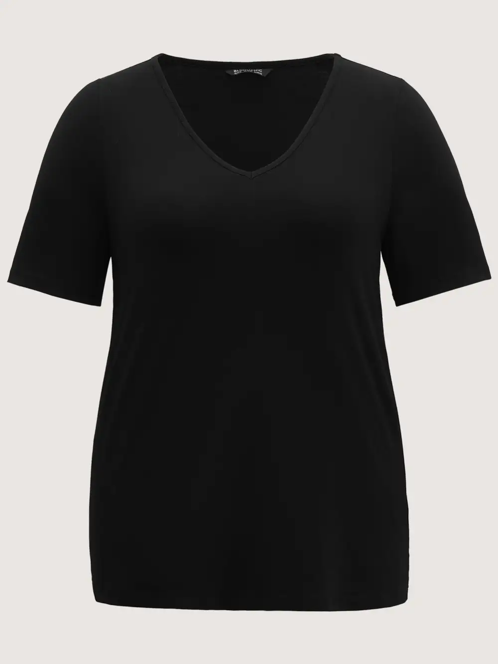 Cotton V Neck Plain Basic T-shirt