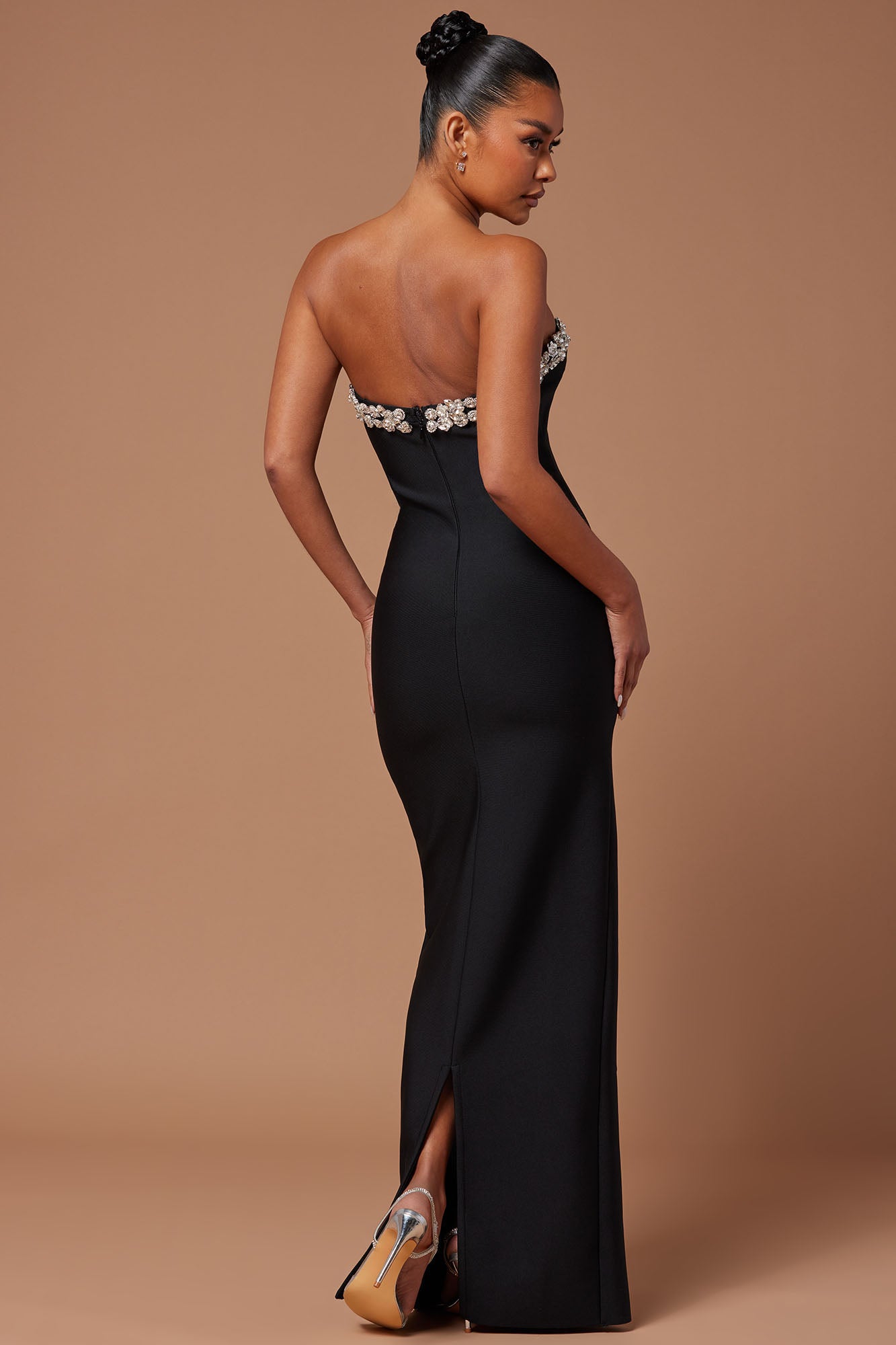 Enchanted Woman Bandage Maxi Dress - Black