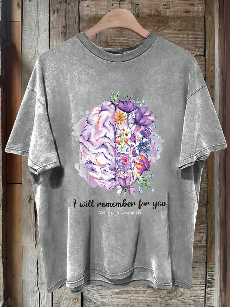Men'S I Will Remember For You Alzheimer'S Awareness T-Shirt
