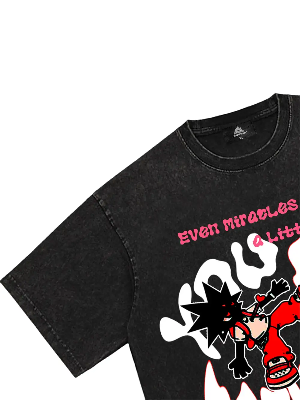 Fun Letter Print T-shirt - 1901