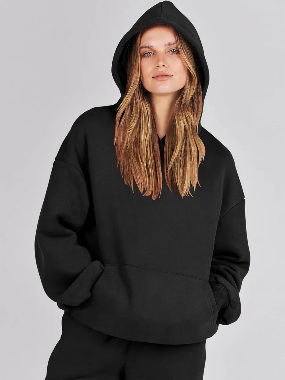 (Clearance Sale $1.99⚡) 2024 Women's Fall Oversized Casual Hoodie Two Piece Sweatshirt Jogging Pants Sweatshirt Set
