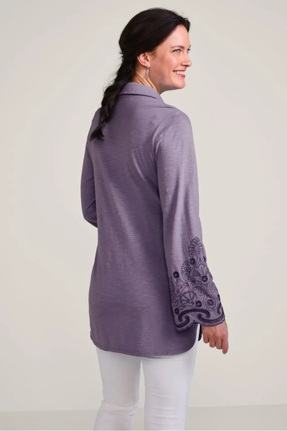 Sylvette Embroidered Tunic Big Shirt