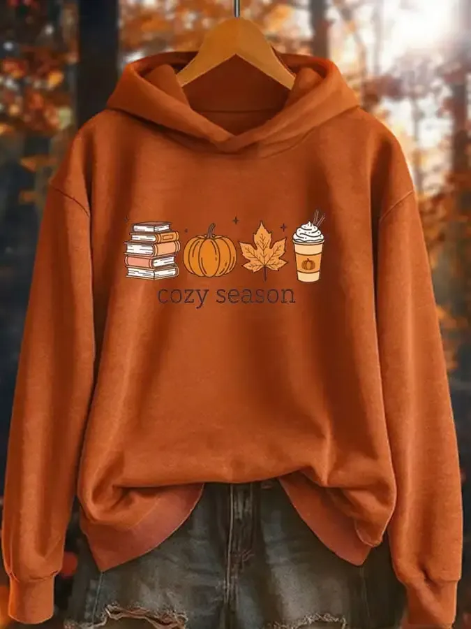 Women's Cozy Season Printed Hoodie