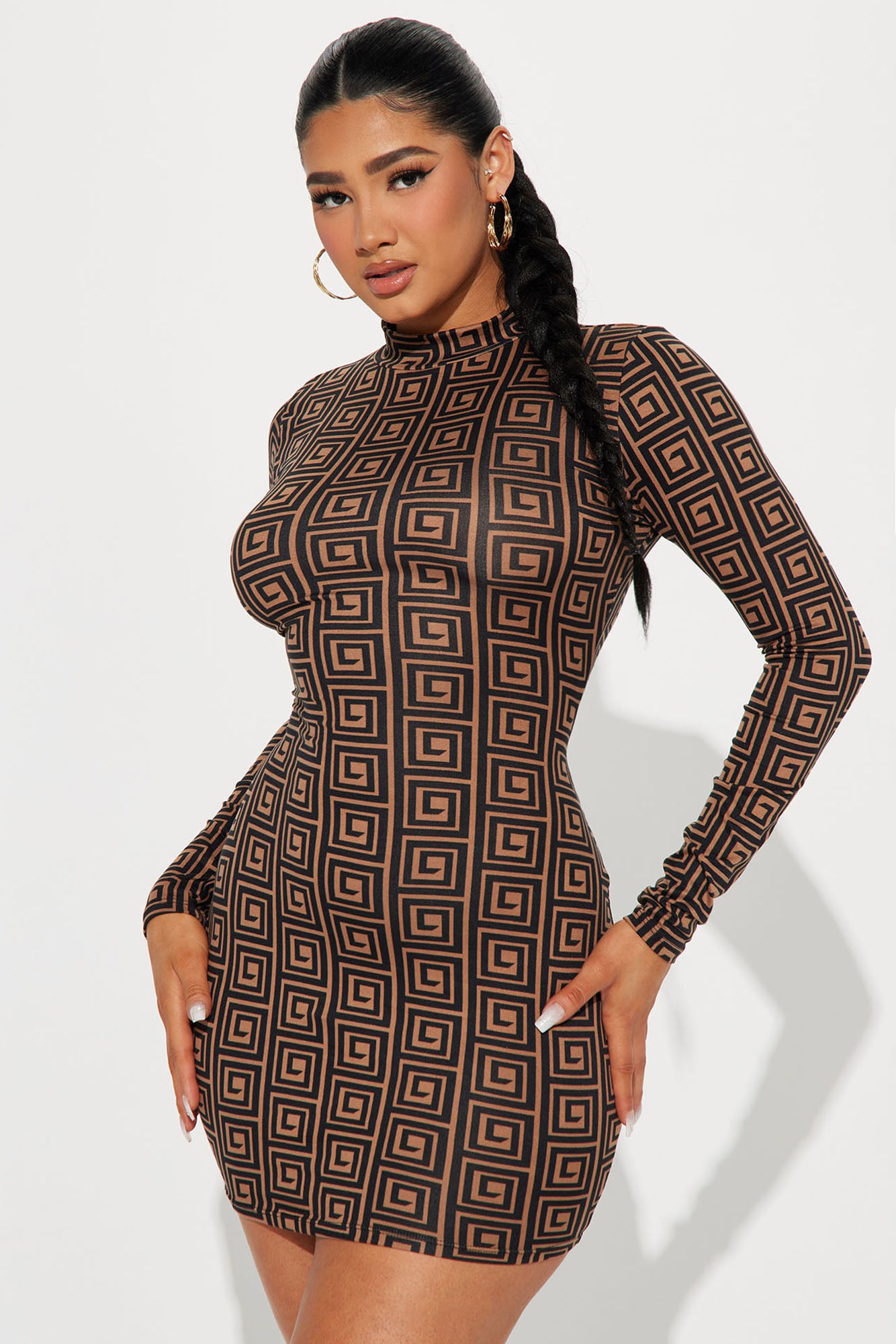 Priority Mini Dress - Brown/combo