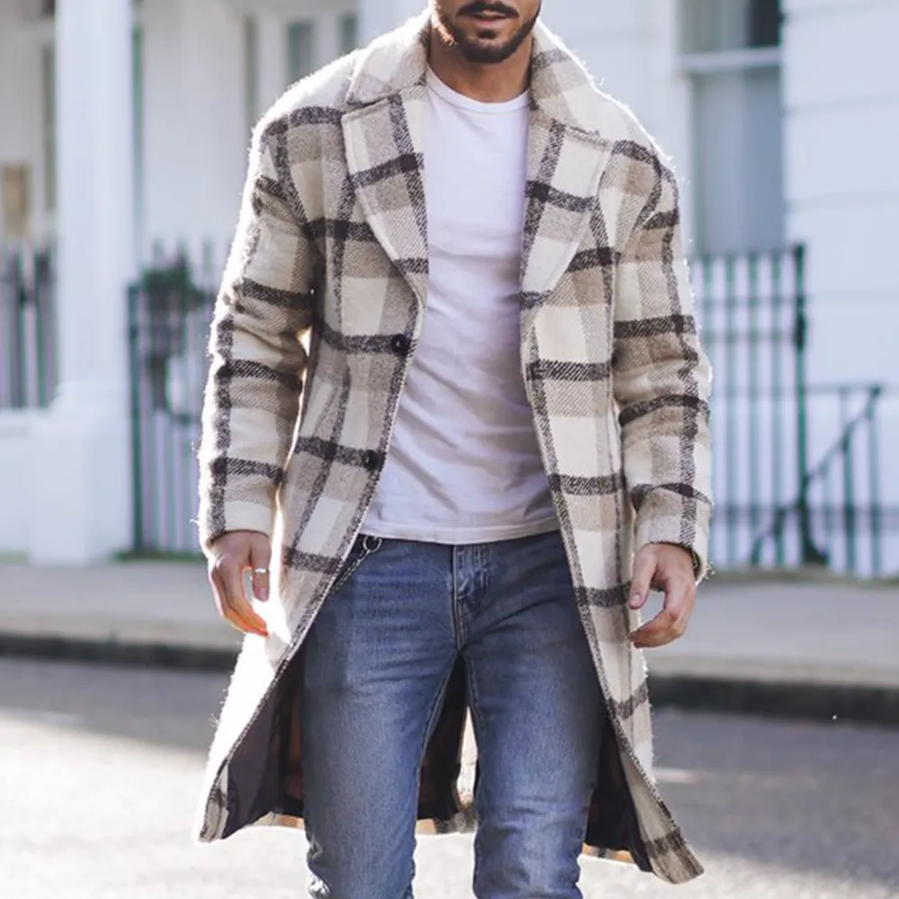 Men's British Style Lapel Coat