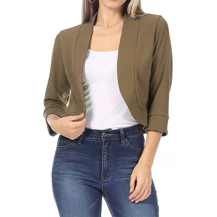 New women's tops Solid color jackets Small suits