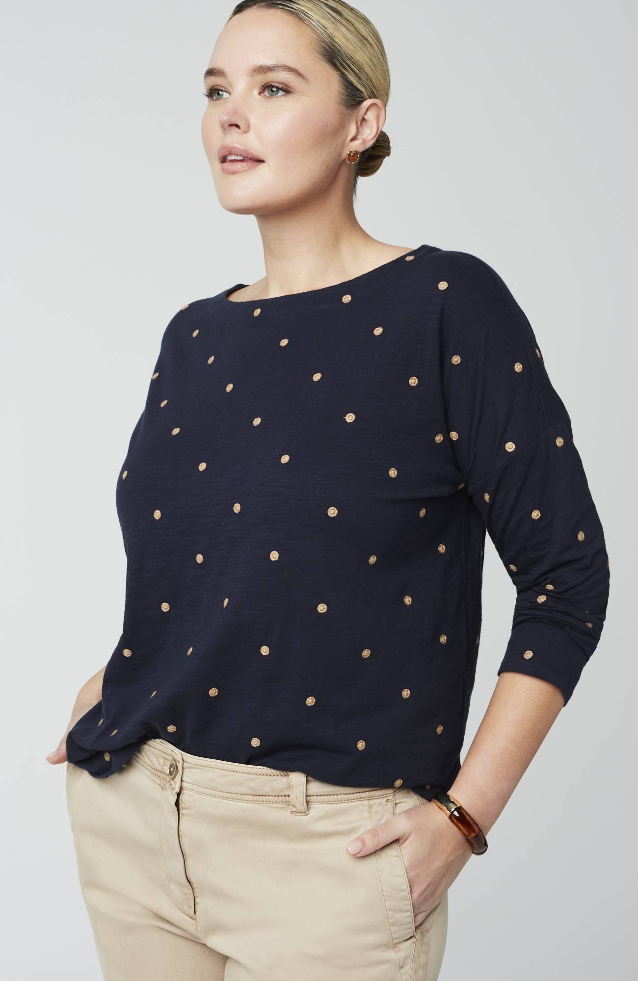 relaxed boat-neck tee