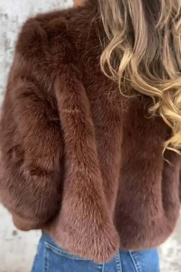 Mocha Luxe Faux Fur Jacket