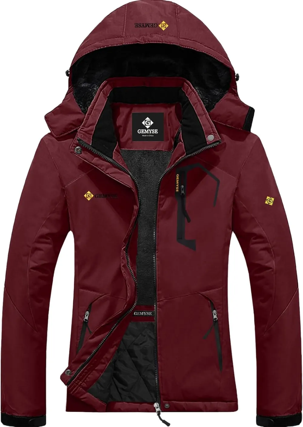 Women's Ski Snow Jacket Warm Winter Waterproof Coat Snowboard Rain Jacket Hooded Windproof Windbreaker