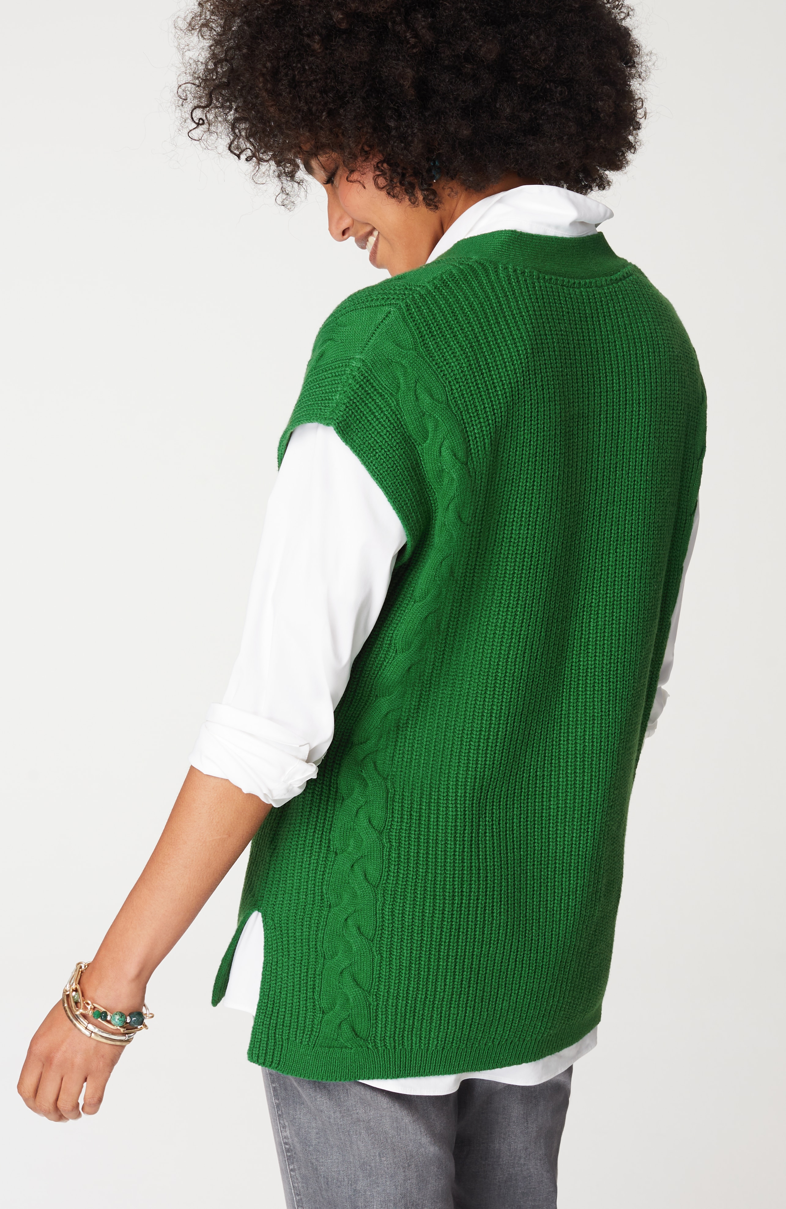 V-Neck Cable Vest