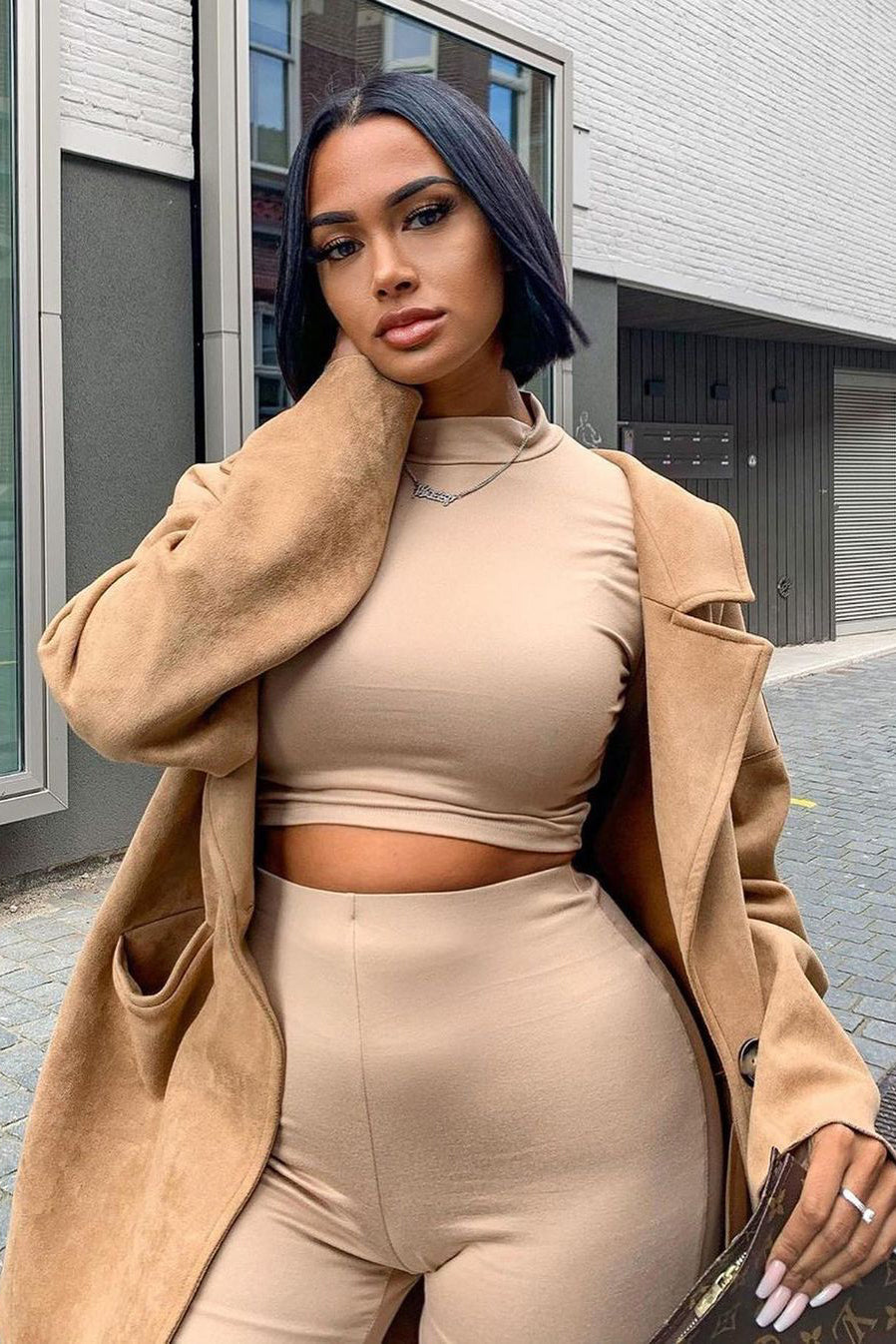 Meet At My Favorite Spot Legging Set - Taupe