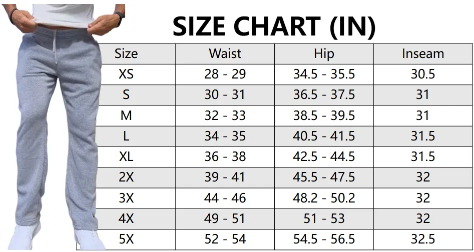 Mens Fleece Wide Leg Sweatpants