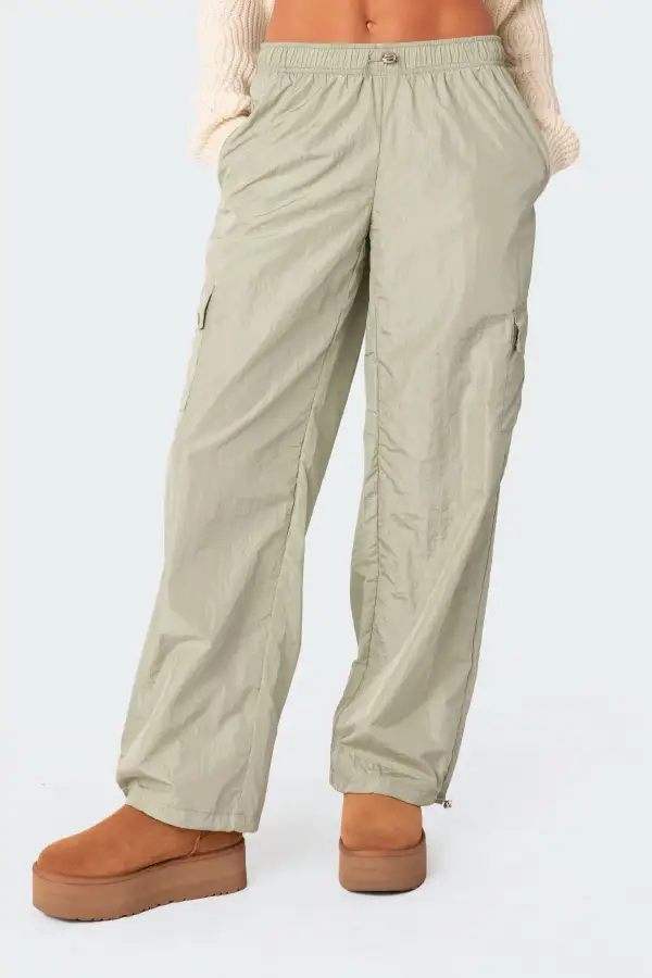 Roy Low Rise Nylon Cargo Pants
