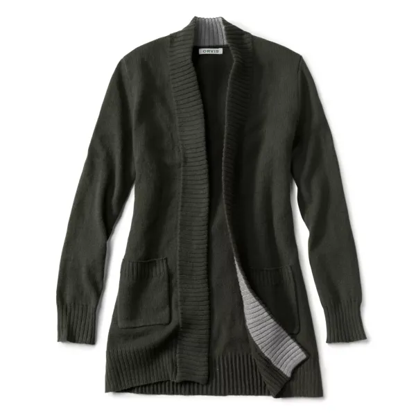 Evergreen Long Open Cardigan