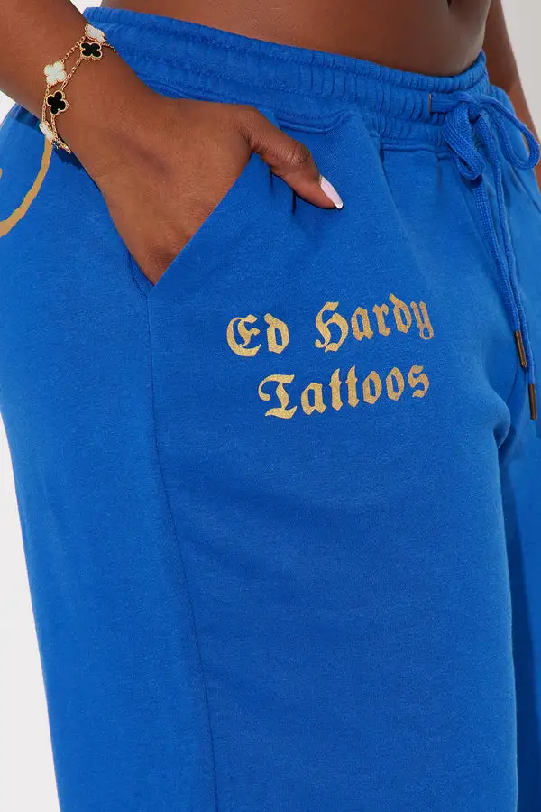Tiger Lotus Ed Hardy Pant - CobaltBlue