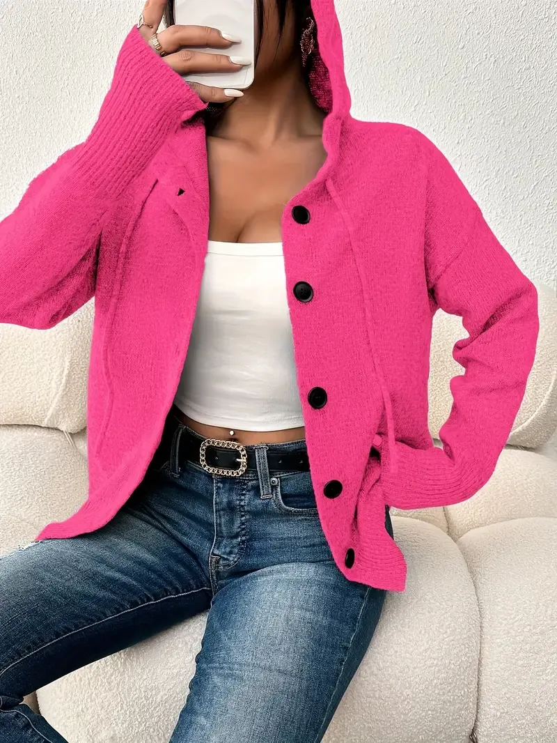 Elegant FAN FLO Women's Hooded Cardigan