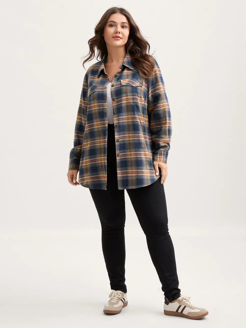 Plaid Print Button Down Shirt