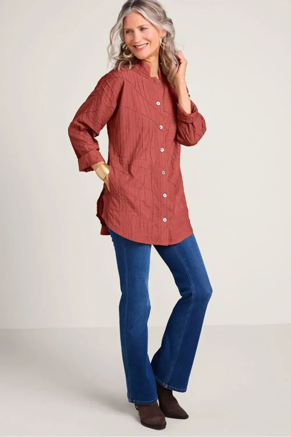 Studio Abstract Long Sleeve Big Shirt