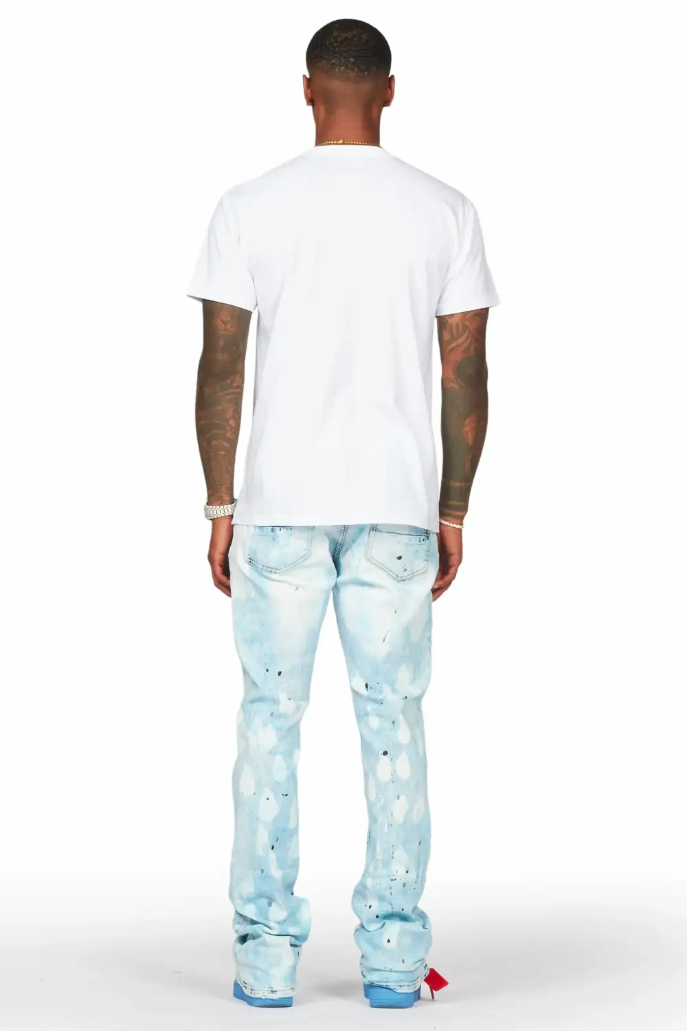 Cantu Light Blue Stacked Flare Jean